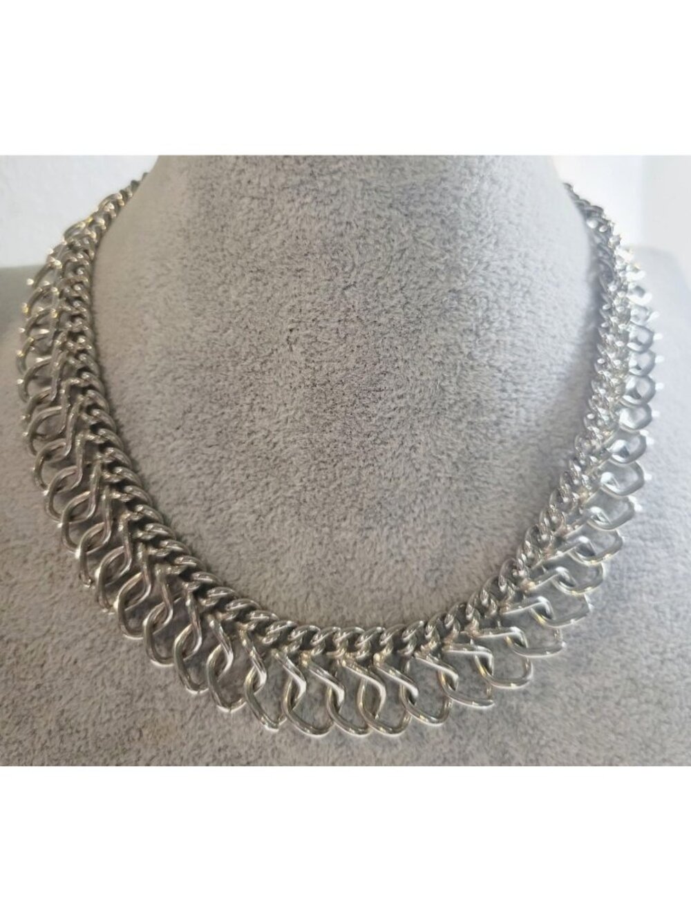 Chunky Stainless Steel Curb Chain Necklace Industrial Clasp Punk Streetwear - Picture 5 of 8